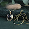 vintage Gouden s-schakel lengtecollier 14 krt