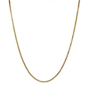 Gold venetian length necklace 14 krt