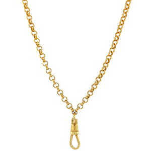 Gold cable necklace 14 krt