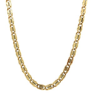 Gold necklace fantasy 64 cm 14 krt