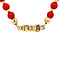 vintage Gold necklace with blood coral 40 cm 14 krt
