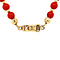 vintage Gouden collier met bloedkoraal 14 krt