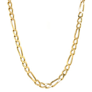 Gold necklace figaro 55.5 cm 14 krt