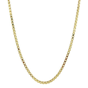 Gold venetian length necklace 14 krt