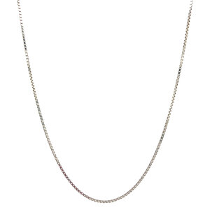 White gold venetian length necklace 18 krt