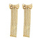vintage Gold stud earrings with bow 14 ct