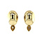 vintage Gouden oorringen met diamant 14 krt