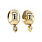 vintage Gold earrings with diamond 14 kt