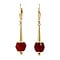 vintage Gold earrings with carnelian 14 krt