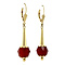 vintage Gold earrings with carnelian 14 krt