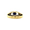 vintage Gold ring with sapphire and diamond 18 krt