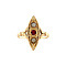vintage Gouden ring met parel en robijn 14 krt