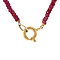 vintage Robijn collier met gouden sluiting 41 cm 14 krt