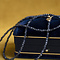 vintage Saffier collier met gouden sluiting 44 cm 14 krt
