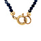 vintage Saffier collier met gouden sluiting 44 cm 14 krt