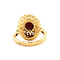 vintage Gold entourage ring with garnet 18 kt