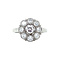 vintage Witgouden entourage ring met diamant 14 krt