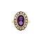 vintage Entourage ring met amehist en parel 9 krt