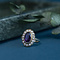 vintage Ring with amehist and pearl 9 krt