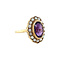 vintage Ring with amehist and pearl 9 krt