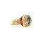 vintage Gouden ring met blauw glas 14 krt