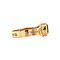vintage Gouden ring met blauw glas 14 krt
