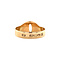 vintage Gouden ring met blauw glas 14 krt