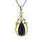 vintage Gold pendant with garnet 14 crt