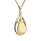vintage Gouden hanger met granaat 14 krt