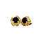 vintage Gold ear studs with garnet 14 krt