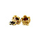 vintage Gold ear studs with garnet 14 krt