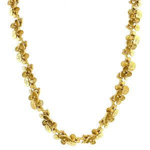 Gold fantasy necklace 14 krt