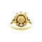 vintage Gouden entourage ring met bloedkoraal 14 krt