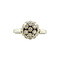 vintage Witgouden entourage ring met diamant 14 krt