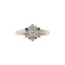vintage White gold solitaire ring with diamonds 18 krt