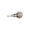 vintage White gold solitaire ring with diamonds 18 krt