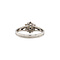 vintage White gold solitaire ring with diamonds 18 krt