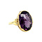 vintage Gouden ring met paarse saffier 14 krt