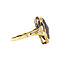 vintage Gouden ring met paarse saffier 14 krt