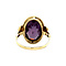 vintage Gouden ring met paarse saffier 14 krt