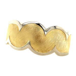 Gold tooled bangle 14 krt