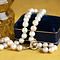 vintage Pearl necklace with gold clasp 45 cm 14 krt