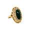 vintage Gouden ring met malachiet 14 krt