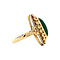 vintage Gouden ring met malachiet 14 krt