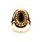 vintage Gouden ring met malachiet 14 krt