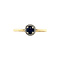 vintage Gouden entourage ring met diamant en saffier 14 krt