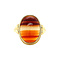 vintage Gouden ring met streepagaat 14 krt