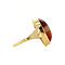 vintage Gouden ring met streepagaat 14 krt