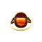vintage Gouden ring met streepagaat 14 krt