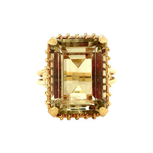 Gold ring with citrine 14 krt